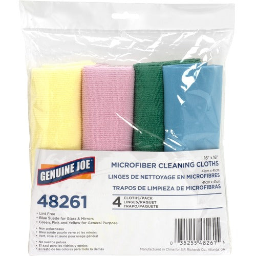 alt Genuine Joe Color-coded Microfiber Cleaning Cloths