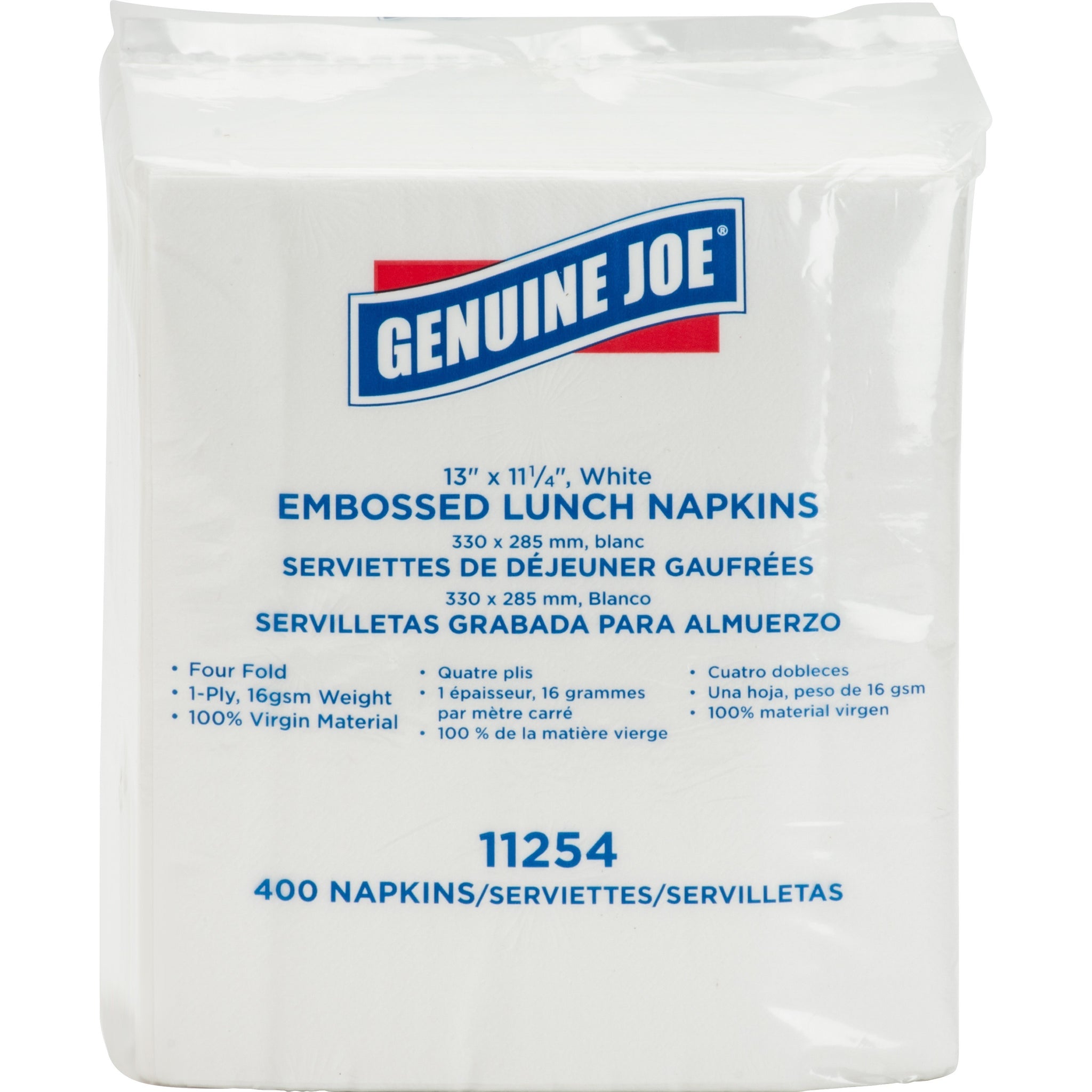 alt Genuine Joe 1 Ply White Lunch Napkins - 400 napkins (In Stock)